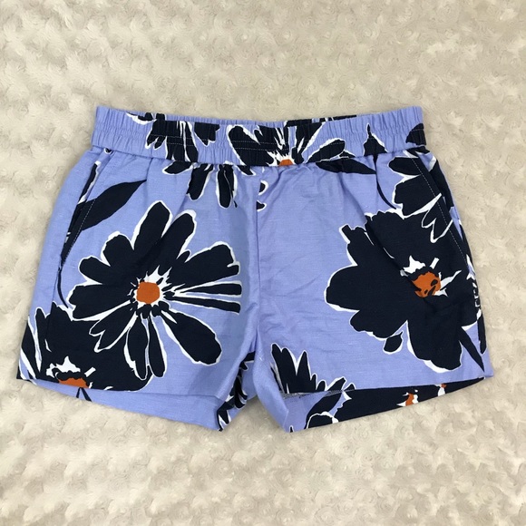 Crewcuts Other - Crewcuts 12 Shorts Linen Blend Blue Orange Floral
